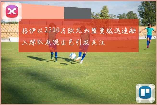 格伊以2300万欧元加盟曼城迅速融入球队表现出色引发关注
